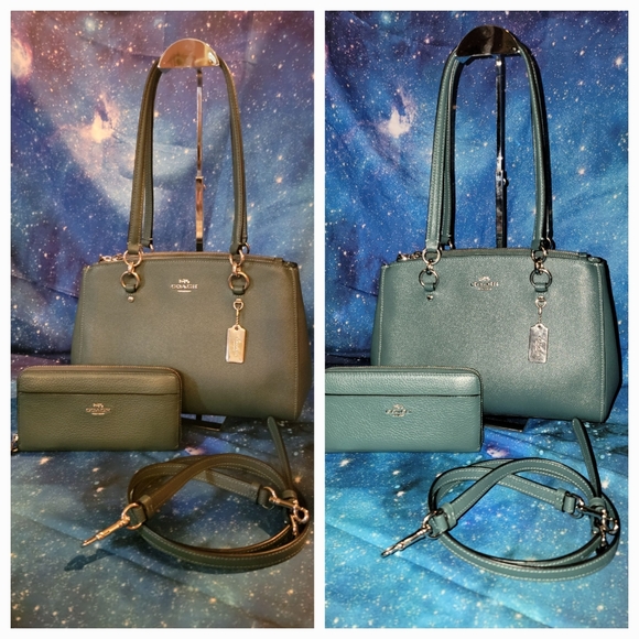 SOLD Coach Handbag & Matching Wallet (green) - Picture 14 of 14